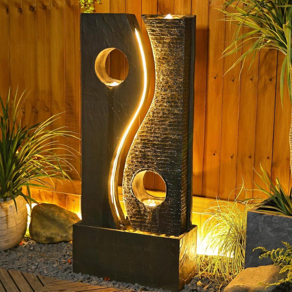 Amazon Outdoor Water Fountain with lights Creating An Elite Secluded Outdoor Nook