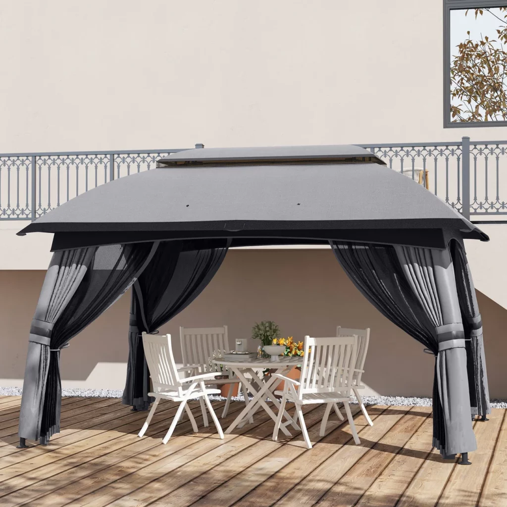 Tuesday Morning 10 x 13 Patio Gazebo Creating An Elite Secluded Outdoor Nook