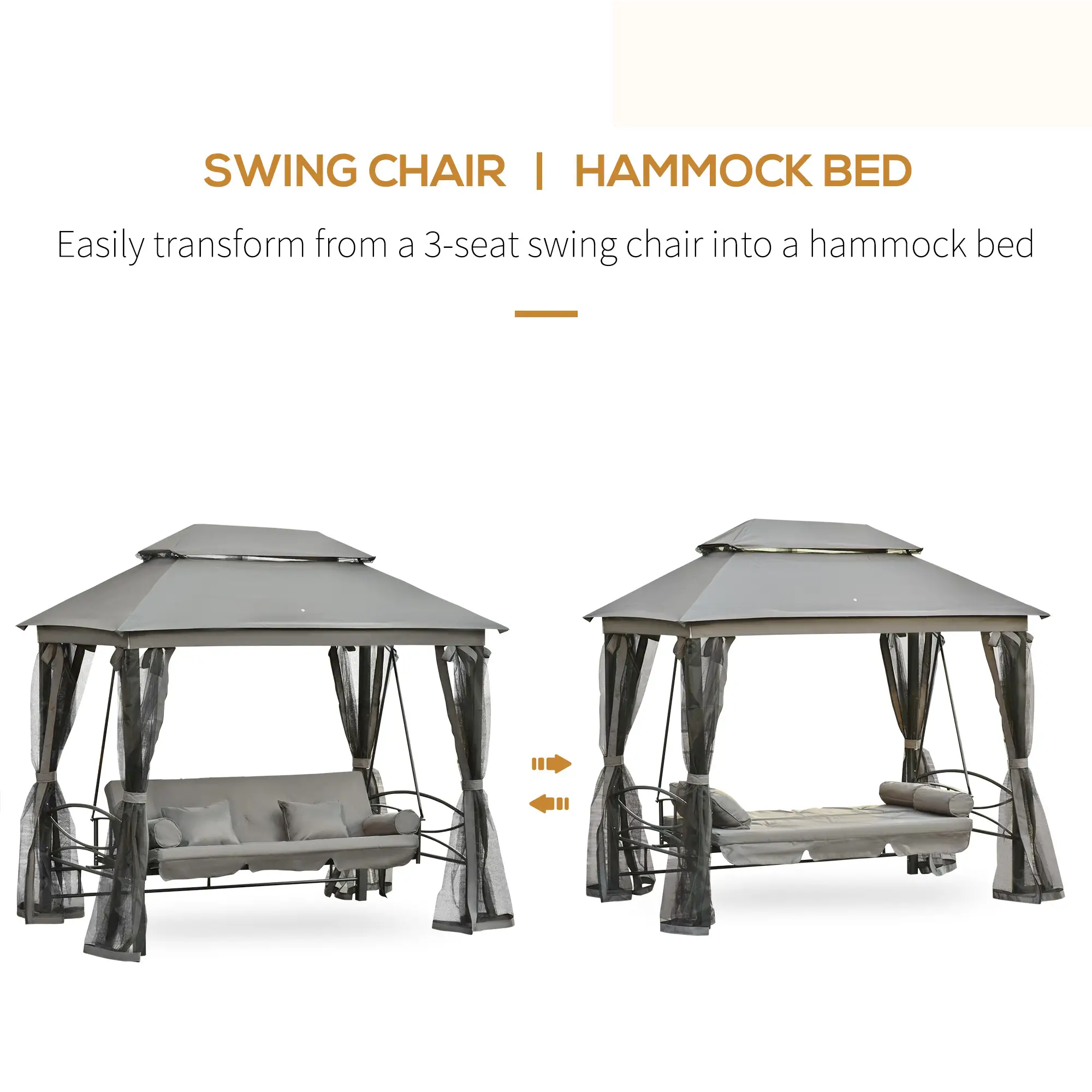 Aosom Gazebo with Swing and Hammock bed