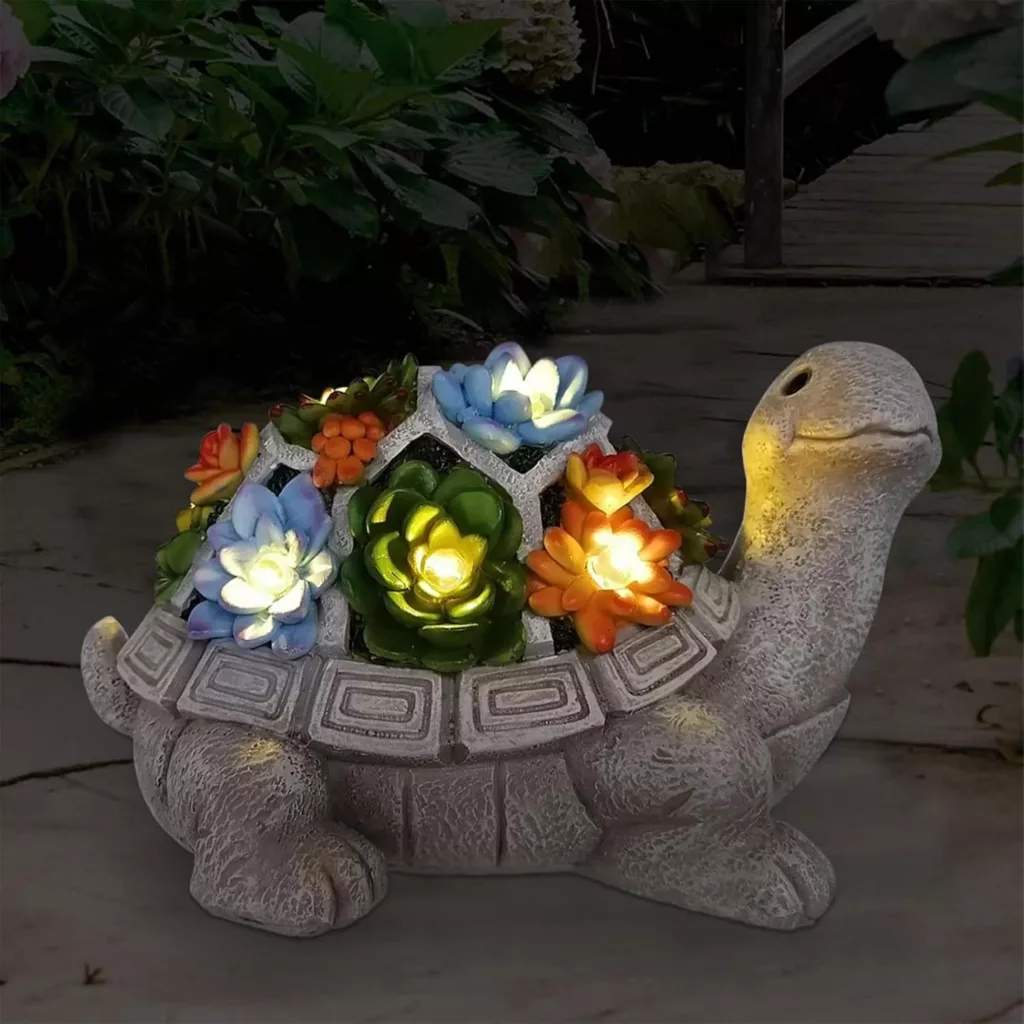 Amazon Solar Turtle Statue with 7 LED Lights